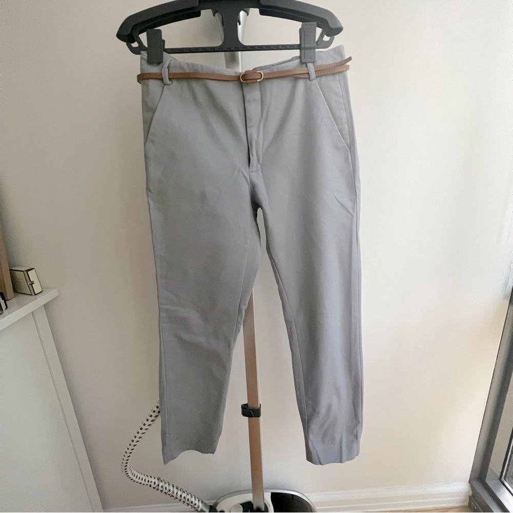 Zara Tapered Blue Trousers w/ Belt